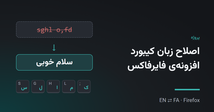 افزونه‌ی اصلاح زبان کیبورد